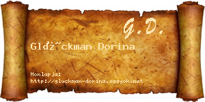 Glückman Dorina névjegykártya